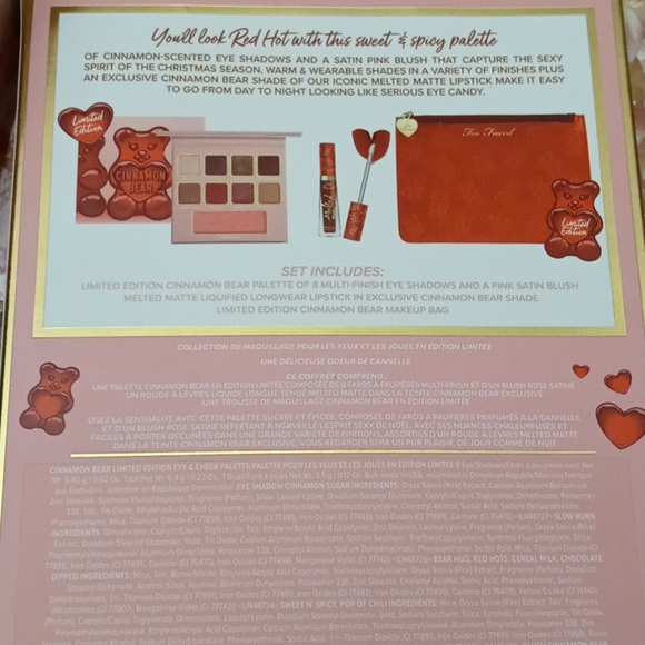 ❤Too Faced "Cinnamon Bear" Make Up 3 piece Set❤ - Picture 9 of 9